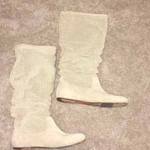 Ugg Abilene Cream Suede Slouch Boot 10